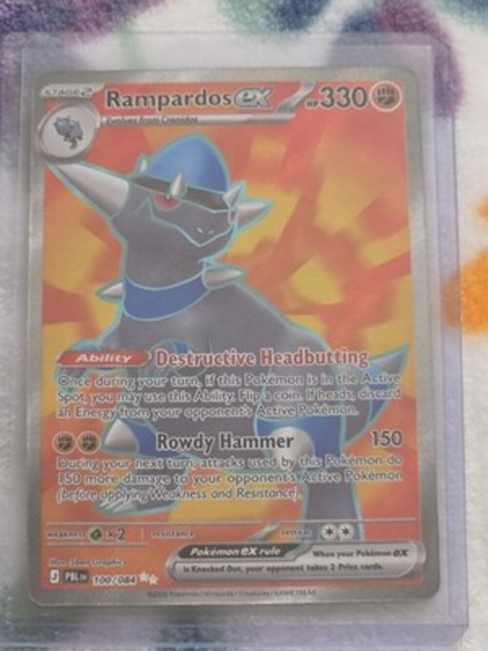 Rampardos ex 100/084 Me05: Pitch Black Holo